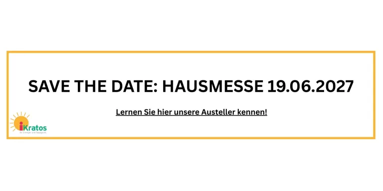 Save the Date: iKratos Hausmesse am 19.06.2027 in Weißenohe
