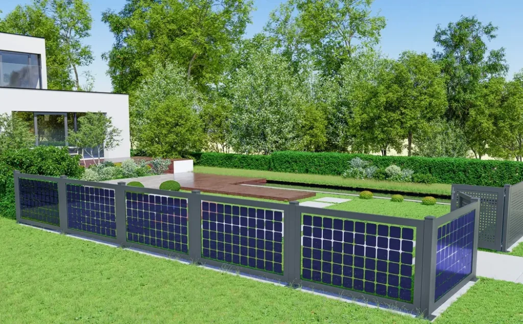 Solaranlage und Solarzaun mit Wärmepumpe kombiniert – Solarzaun fürs Haus