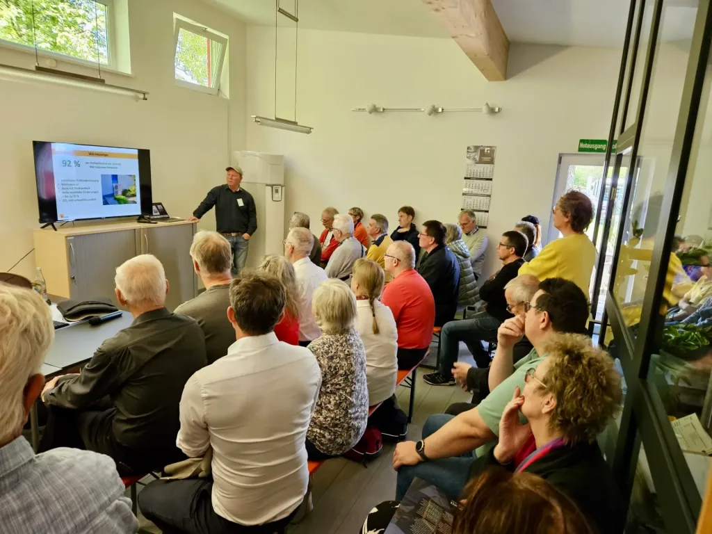 Wärmepumpe im Keller - Solaranlage auf dem Dach